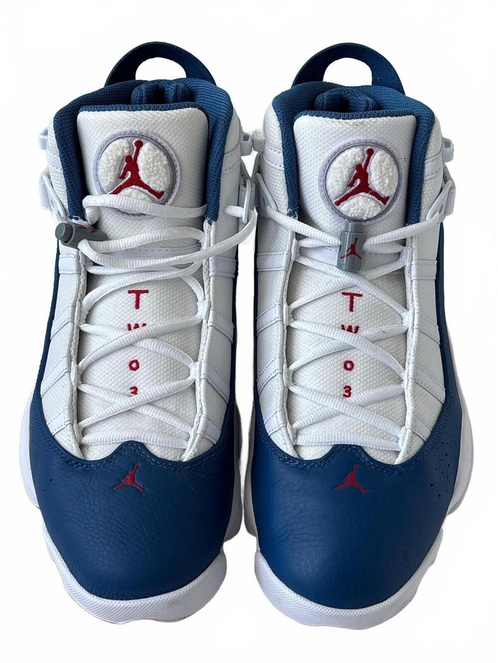 Nike Jordan 6 Rings True Blue White Red Steel Grey Men's Size 11